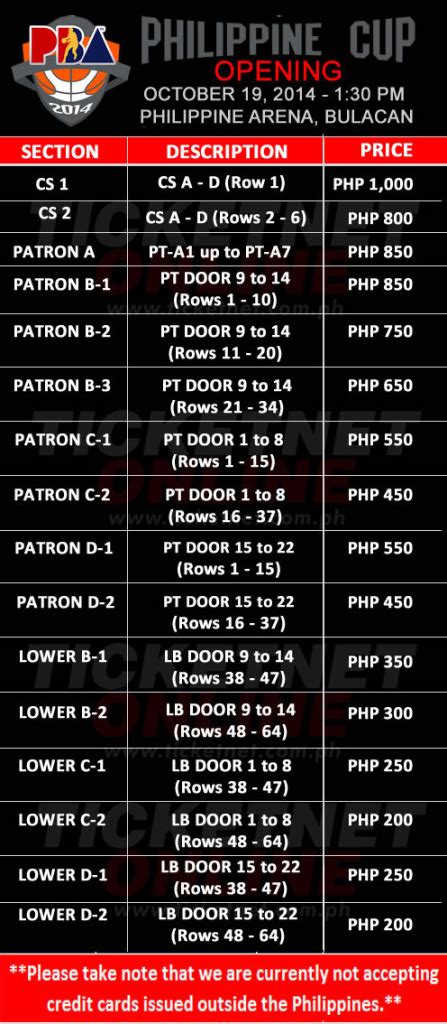 pba tickets